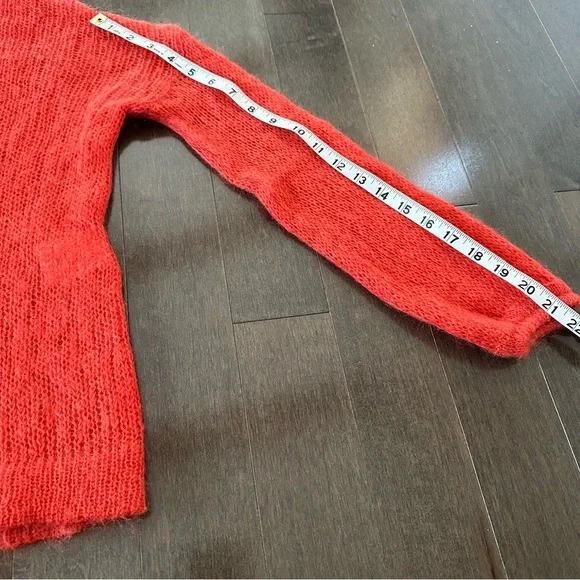 Sezane Dickey Mohair Merino Sweater Tassel Boho Open Knit Lightweight M - Picture 7 of 10